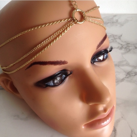 4/$20 3 Layer Gypsy Headchain Gold Head Chain NWT - Picture 4 of 7
